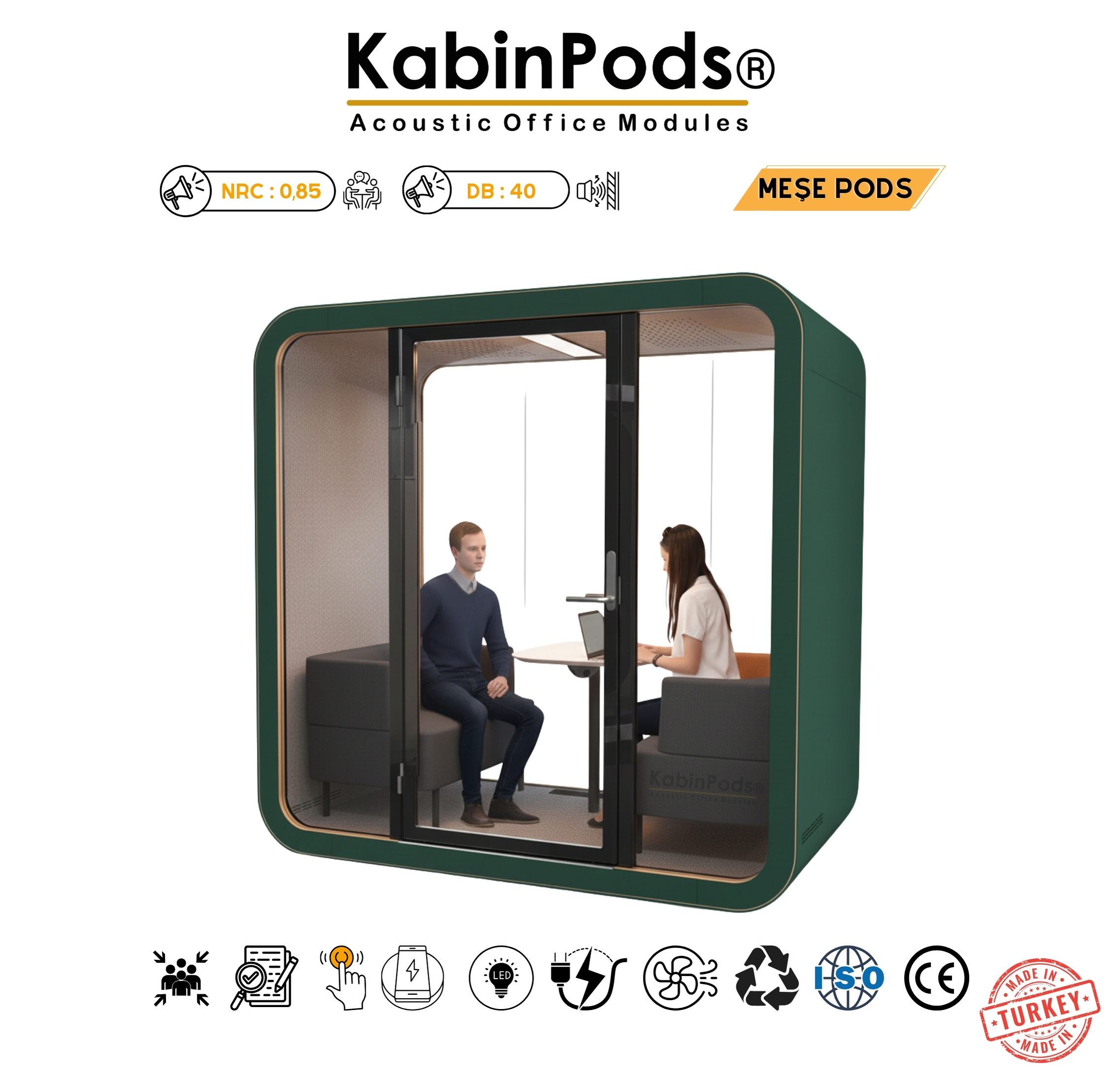 Ses Geçirmez Kabin - Toplantı Kabini Ürün Görseli